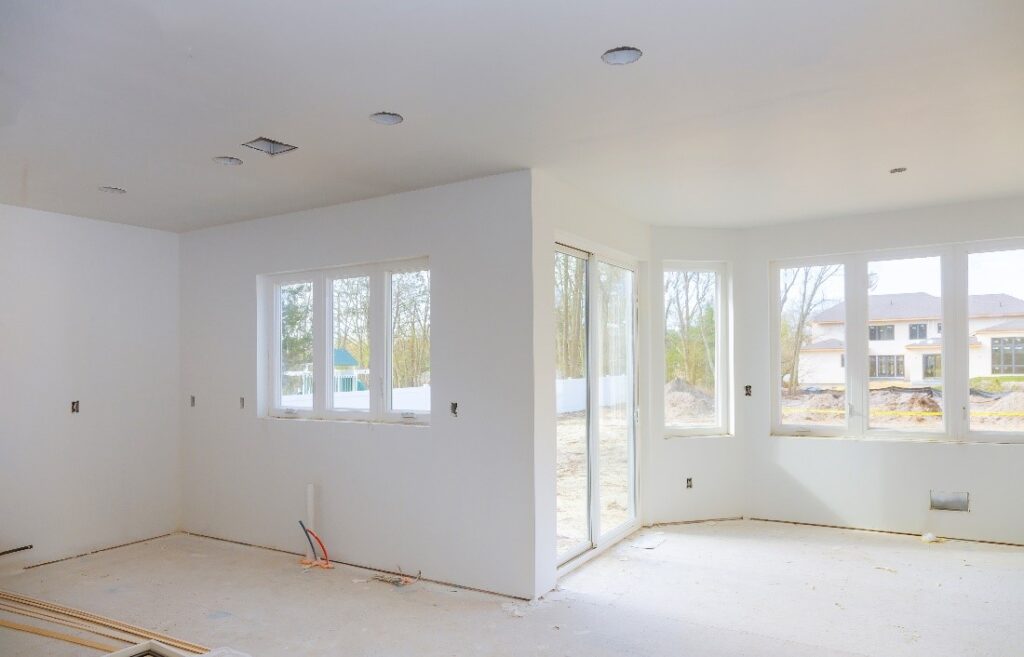 Empty White Living Room Interior