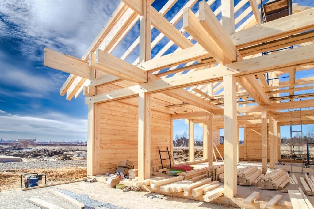 House Being Constructed of Wood