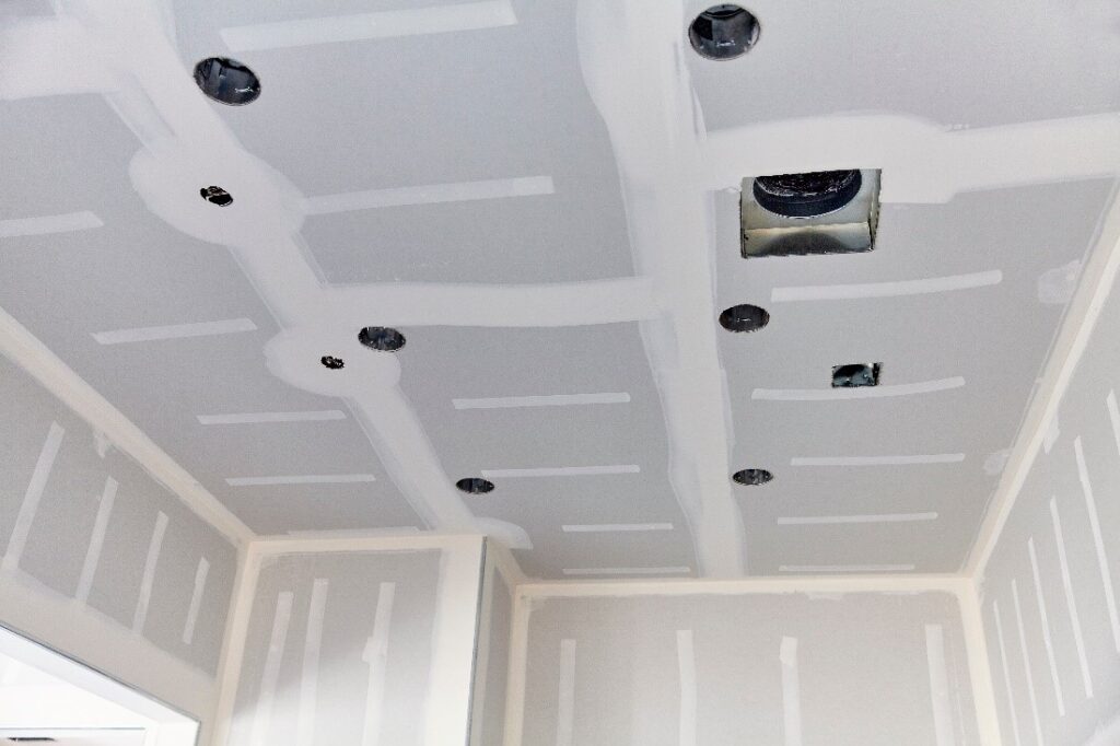White Ceiling Under Construction 