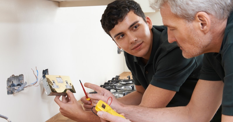 Young Electrician Learning