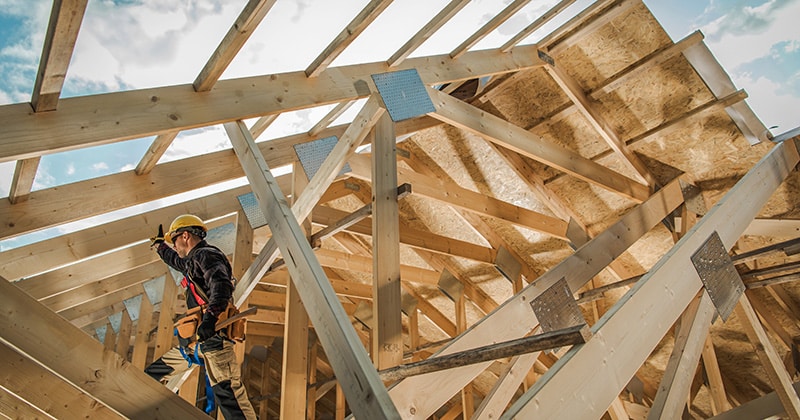 Contractor Working on a New Home