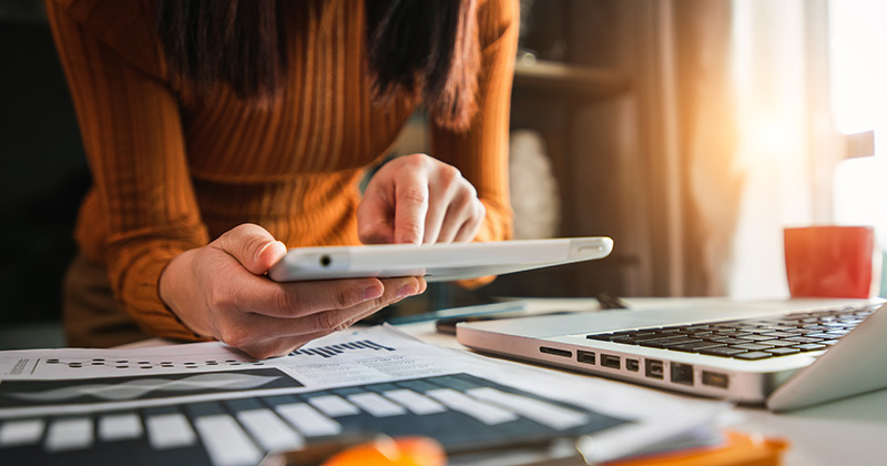 Woman Working on Digital Marketing