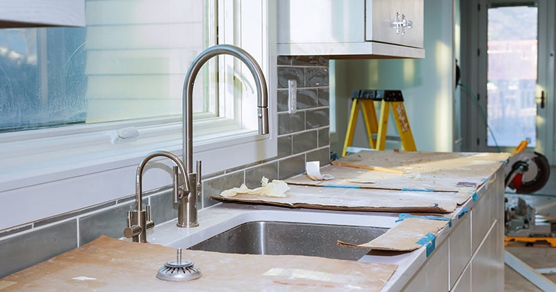 A Kitchen Being Remodeled