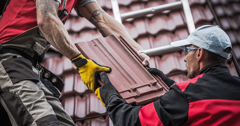 Roofers Working Together