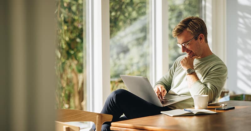 Man Working with Field Management Software