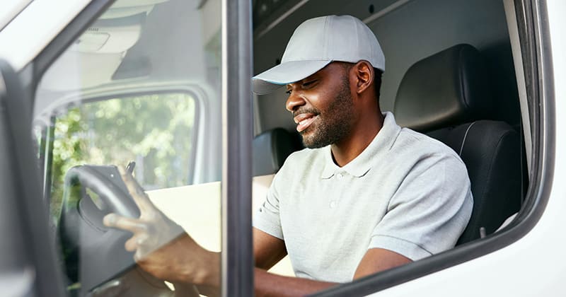 Service Tech Driving a Truck