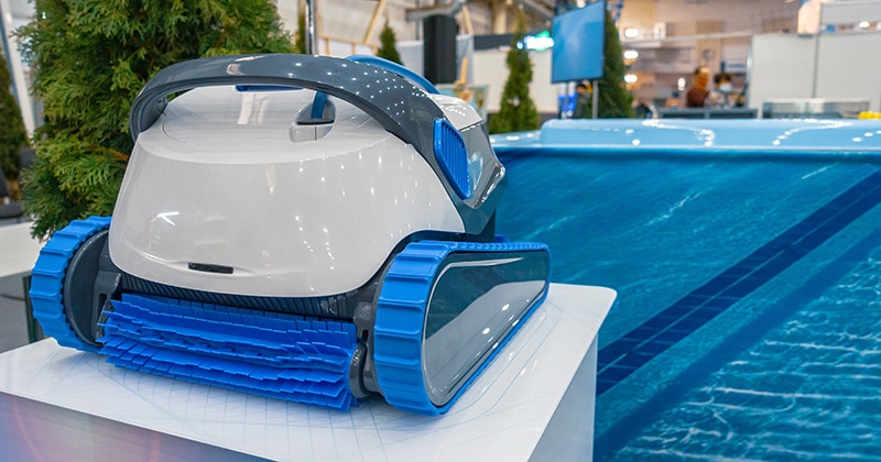 Pool Vacuum on Edge of a Pool