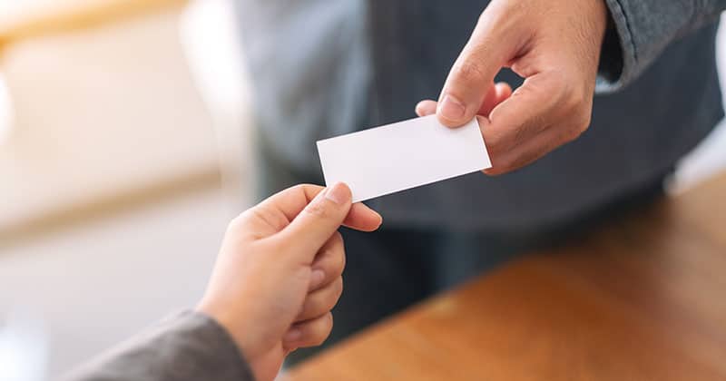 Distributing Business Card