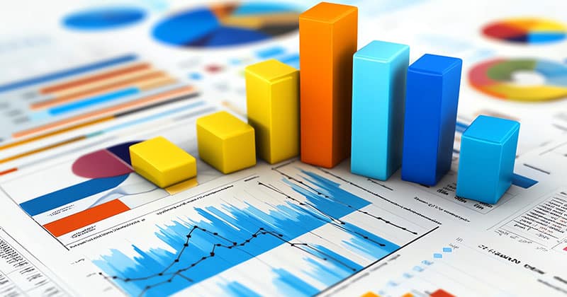 Financial charts and data for forecasting